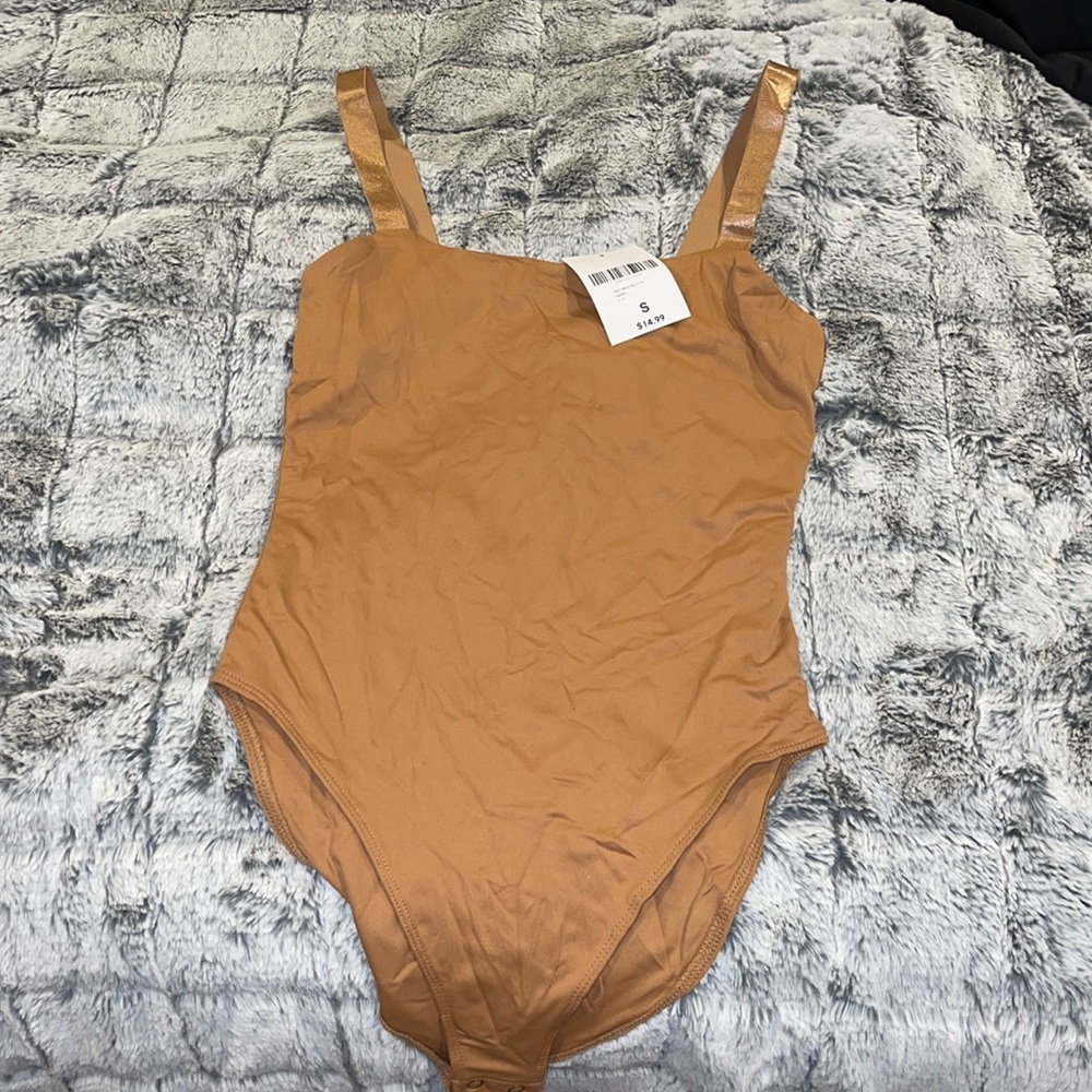 BROWN FOREVER 21 BODYSUIT
